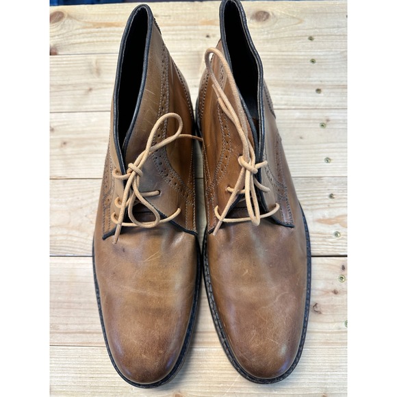 Johnston & Murphy Mens Wingtip Leather Ankle Boots‎ Chukka Brown Size 10.5M main image 5